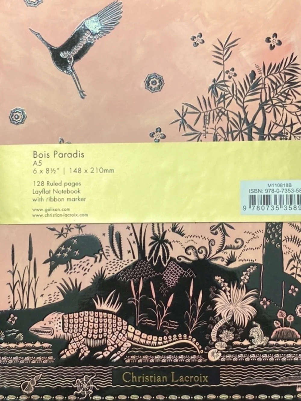 Christian Lacroix Bois Paradis Pink and Black Botanical & Wildlife Journal ~ NWT